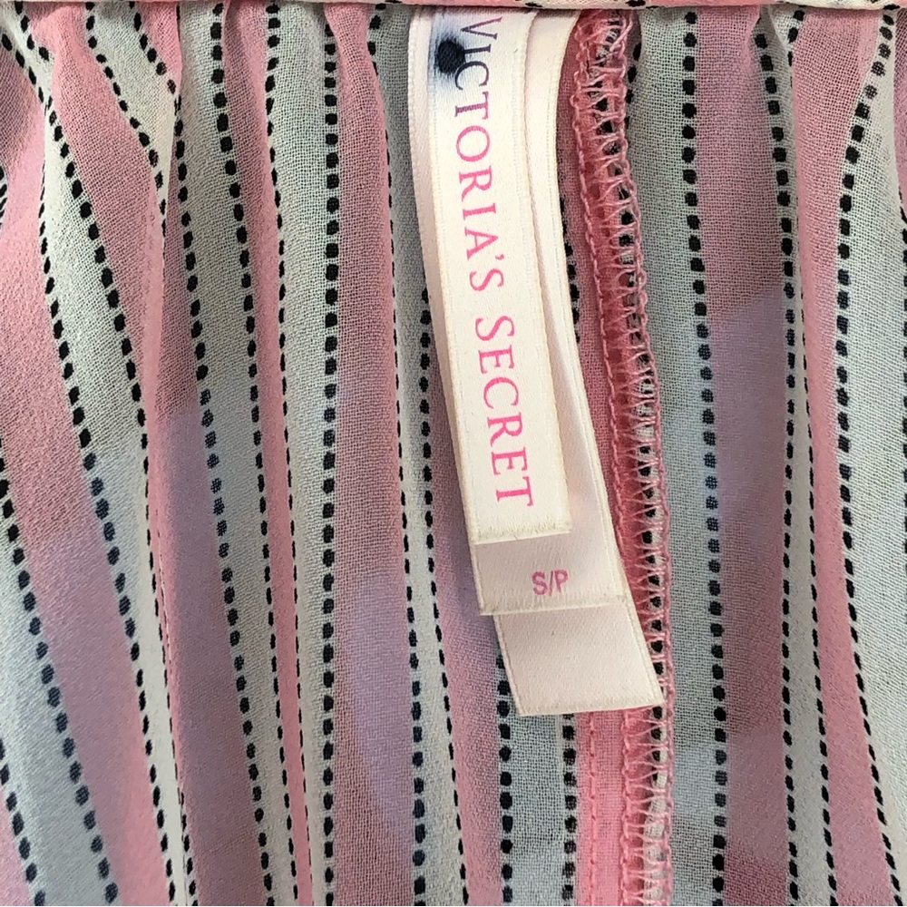Victoria’s Secret Pink And White Stripe Sheer Nightgown - Picture 10 of 12